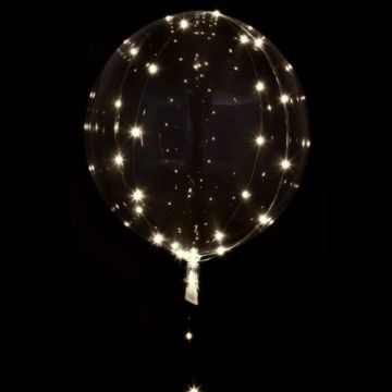 LED-ballong vit ljusslinga 50 cm 5 m