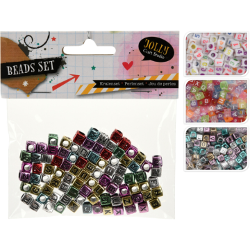 Perlesæt med bogstaver og tal