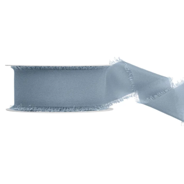 Misty blått chiffongband 40 mm x 10 m
