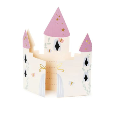 Inbjudningskort med slottdesign 6x - 12,5 x 15,5 cm