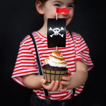 Pirats Cupcake Kit Muffindekorationer 6x - 20 cm