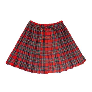 Skotsk röd tartan kjol