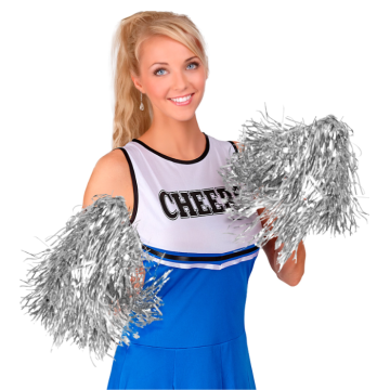Silver Pom-Pom set 2x