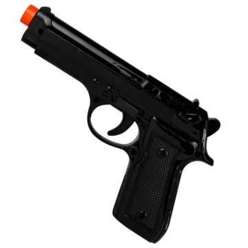 Svart pistol - 25 cm