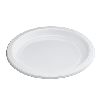 Plastik dyb tallerken genbrugelig 25x - ø22 cm