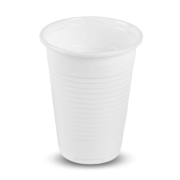 Vit plastmugg 100x - 0,2 L