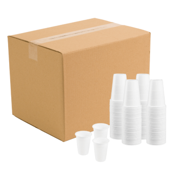 Vit plastmugg 3000x - 0,2 L