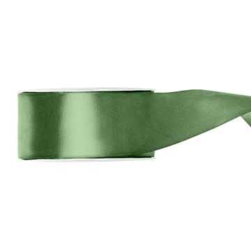 Salvgrönt satängband - 25 mm x 25 m