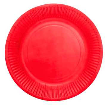 Röda papptallrikar 10x - Ø 18 cm