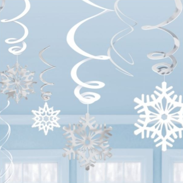 Snöflingor svaj 12x - 61 cm
