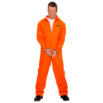 Fängelsekostym orange inkl. handbojor