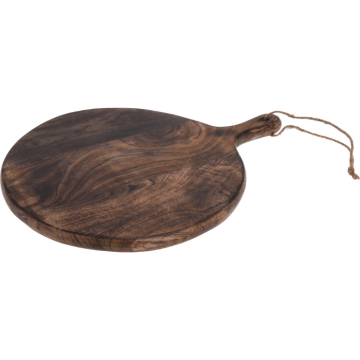 Rundt serveringsbräda i mangoträ 50x40x2 cm