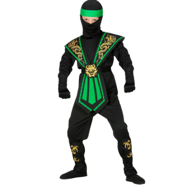 Grön ninja-kostym för barn