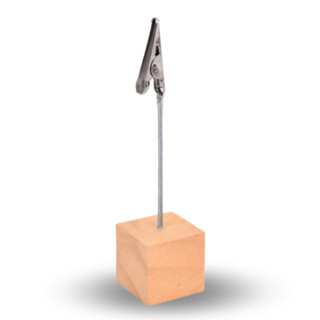 Bordkorthållare i trä och metall 10x - 10 cm