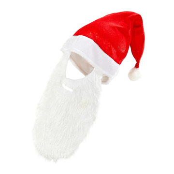 Jultomtesmössa och skägg