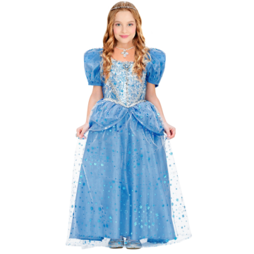 Blå prinsesskostym för barn