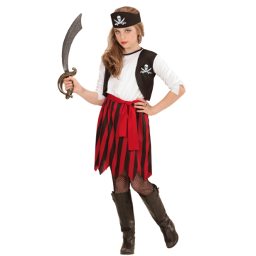 Piratflicka kostym för barn