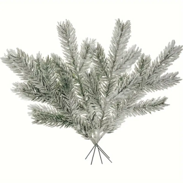 Konstgjorda granar med snödekoration 10x - 25 cm
