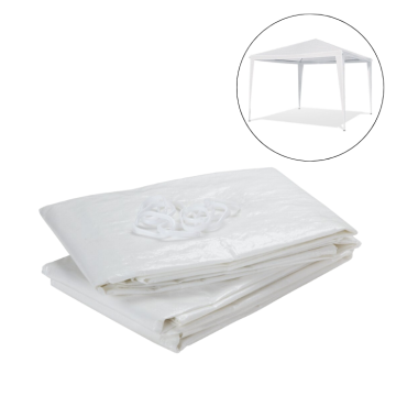 Sidoväggar till paviljong i vitt 2x - 2 x 3 m