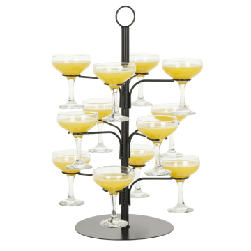 Cocktailträd för 12 drinkar, svart