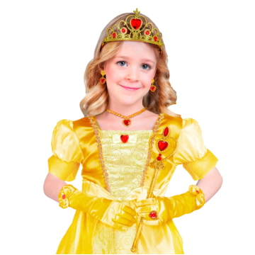 Gult prinsessset för barn - 6 delar