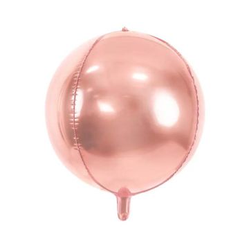 Metallisk Rose Gold Folieballong - 40 cm