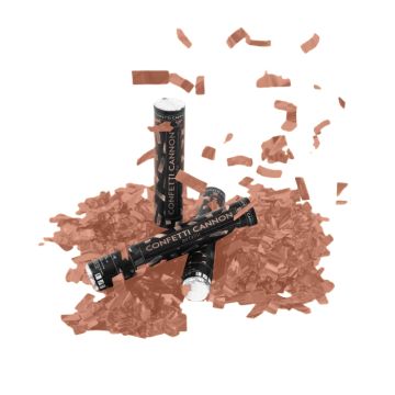 Rose Gold konfettirör 40 cm PartyVikings - Metallic Rektangulär