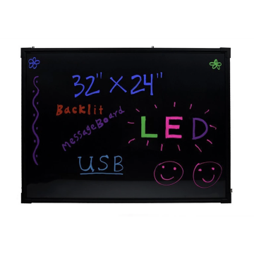 LED-skylt med självlysande tuschpennor
