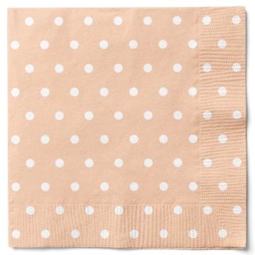 Servietter i orange med hvide prikker 20x Det Gamle Apotek