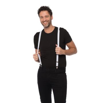 Hängslen vita one-size unisex