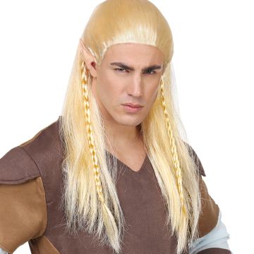 Elf blond lång peruk för män