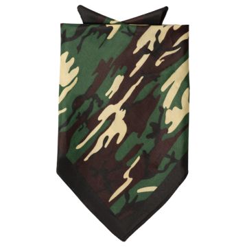 Bandana med grön camouflage 52x55 cm