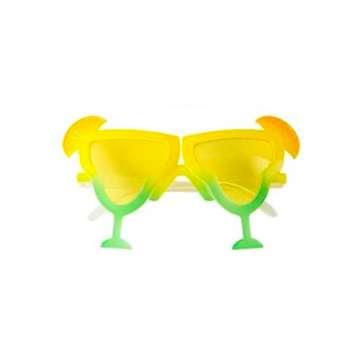 Roliga sommarsolglasögon - gult tryck