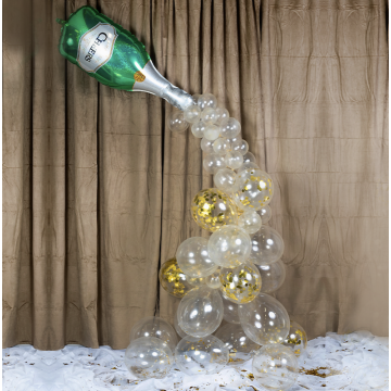 Champagne Ballongbåge - 56 Ballonger & Konfetti
