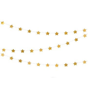 Guld Stjärna Girlang - 3,6 meter