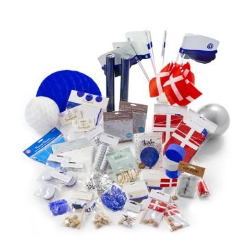 Blå Student Dekorationspaket Deluxe