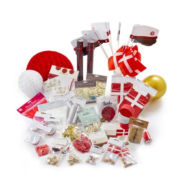 Röd Student Dekorationspaket Deluxe