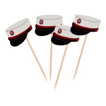 Rød Studenterhue Madpinde 30x - 7,5 cm 