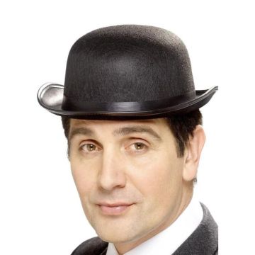 Sort bowlerhat 58 cm