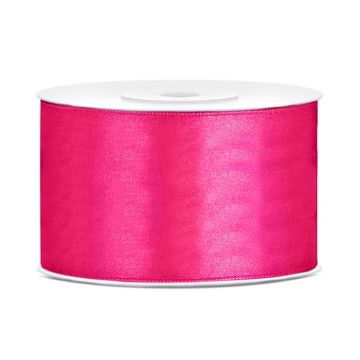 Mörk rosa satängband - 38 mm x 25 m