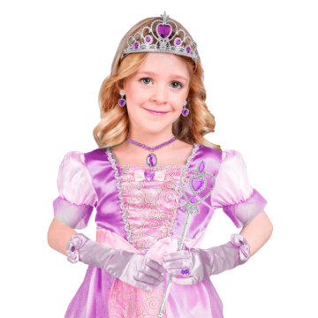Gult prinsessset för barn - 6 delar