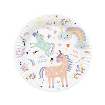 Papperspilar med unicorn-motiv 8x - 23 cm