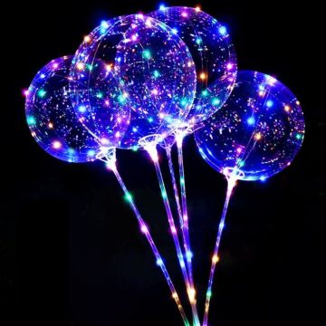 LED-ballong flerfärgad 50 cm 5 meter