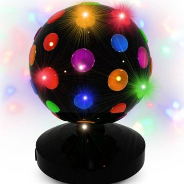 LED roterende disco lys 21,5 cm