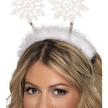 Snefnug jule hårbøjle hvid