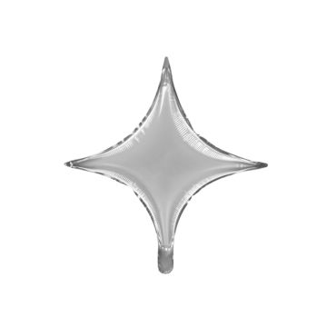Stjärnformad folieballong silver 45 cm