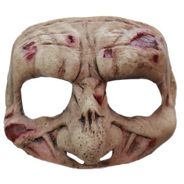 Skrämmande halv zombie-mask