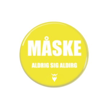 Trafikljus fest kanske badges gul 10x - 58 mm