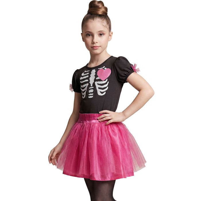 Ballerina skelettkostym för flickor