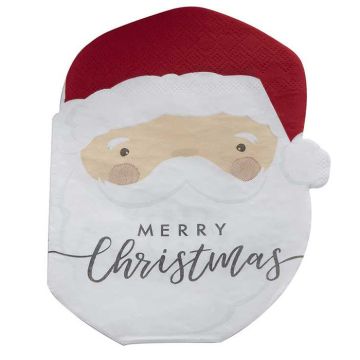 Jultomten servetter 16x - 16x12 cm